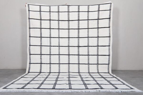 Moroccan custom size rug - flat woven berber rug - handwoven real wool rug
