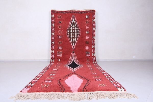 Red runner rug - custom hallway rug - moroccan berber wool rug