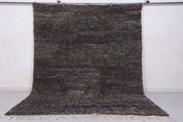 Solid moroccan rug - custom gray plain rug - handmade wool rug