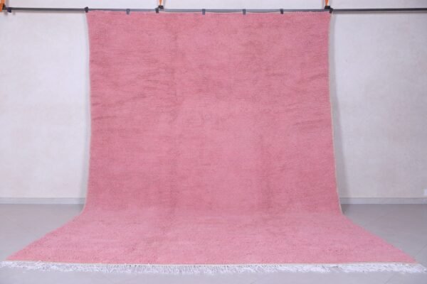 Solid moroccan rug - custom pink rug - handmade berber rug