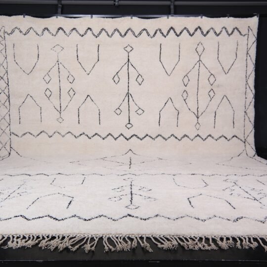 Authentic moroccan rug - custom wool rug - handmade beni ourain rug