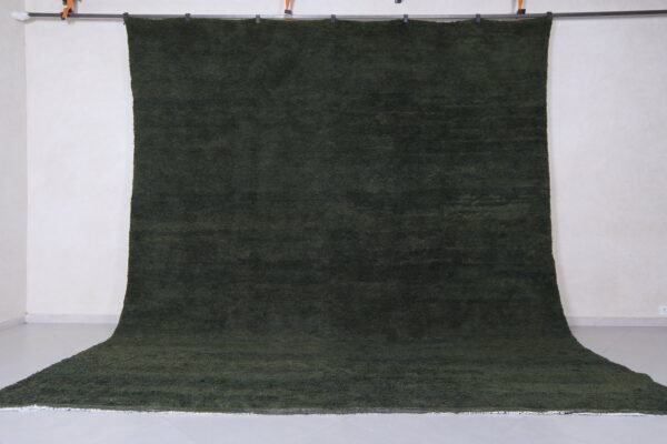 Moroccan green rug - handmade berber rug - beni ourain wool rug