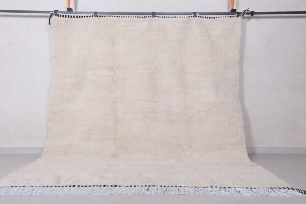 Moroccan white rug - custom handmade rug - solid berber rug