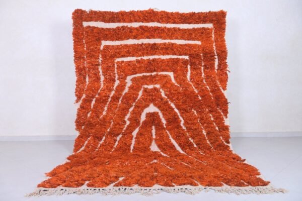 Orang moroccan rug - handmade solid rug - custom berber rug