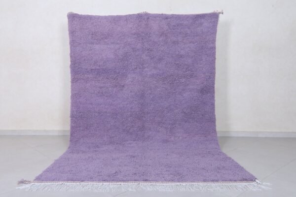Purple moroccan rug - custom wool rug - handmade beni ourain carpet