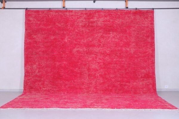 Pink moroccan rug - solid wool rug - custom berber rug