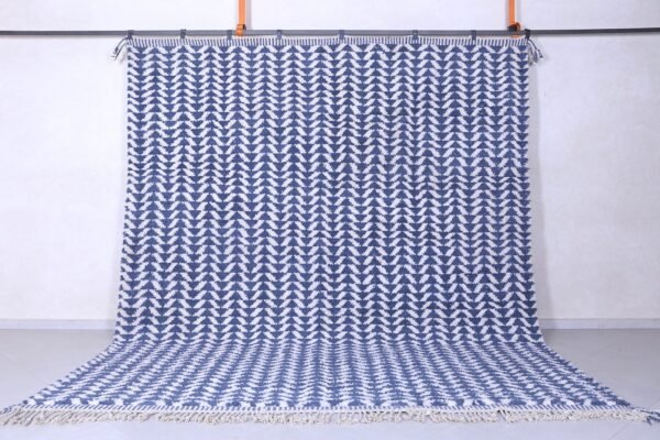Moroccan blue rug - beni ourain rug - custom handmade rug