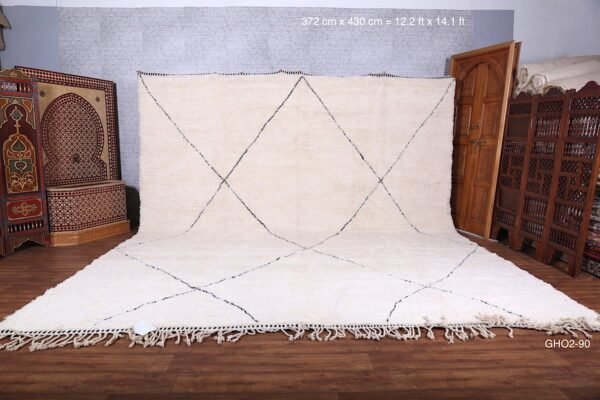 Moroccan beni ourain rug - custom beni ourain rug - all wool moroccan rug