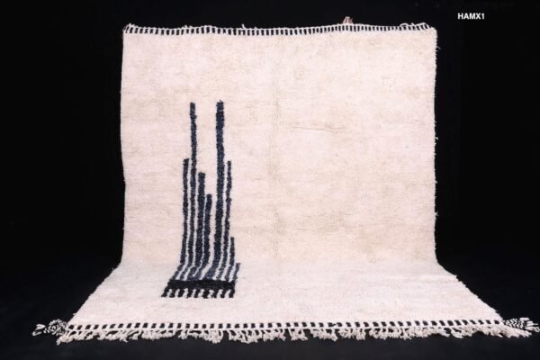 Handmade custom moroccan rug - beni ourain rug - beautiful simple moroccan rug