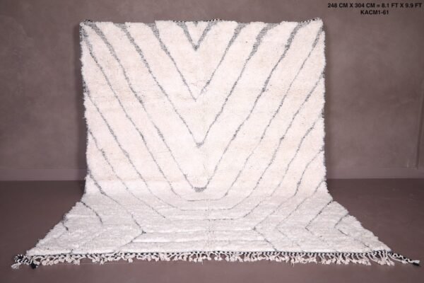 Custom beni ourain rug - handmade moroccan rug - genuine lamb wool rug