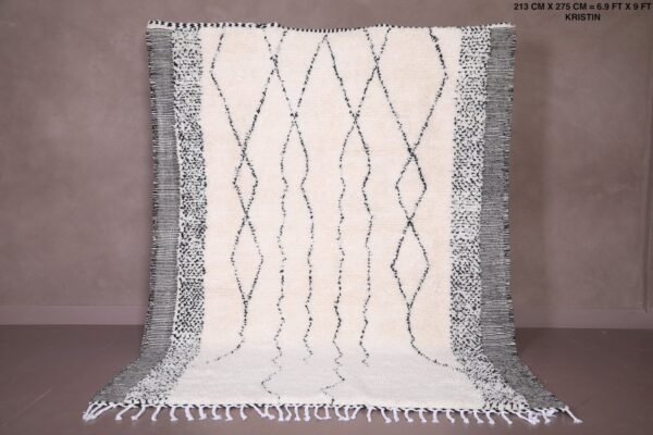 Moroccan beni ourain rug - custom moroccan rug - handmade berber rug