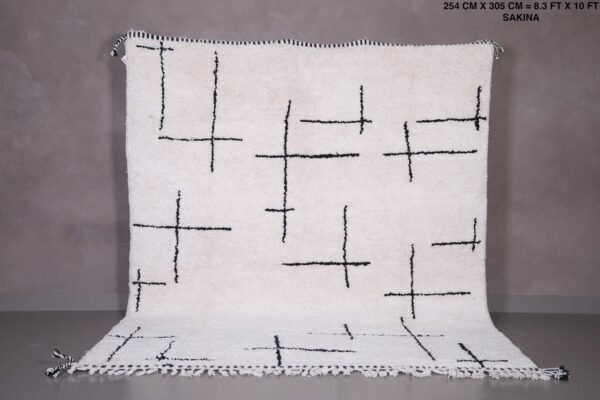 Moroccan beni ourain rug - custom moroccan rug - handmade moroccan rug
