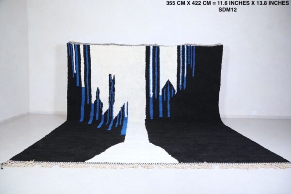Handmade beni ourain rug - custom moroccan rug - beautiful custom moroccan rug