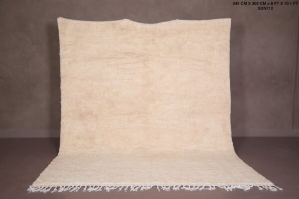 Moroccan solid rug - custom cream rug - handmade berber rug