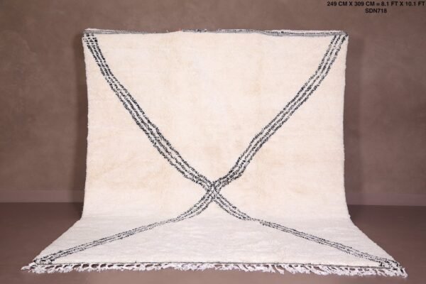 Handmade beni ourain rug - custom moroccan rug - moroccan berber rug